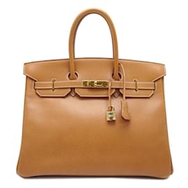 Hermès-Hermes Birkin 35 Handbag-Brown,Camel