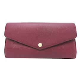Louis Vuitton-Louis Vuitton Empreinte Portefeuille Sarah Long Wallet-Dark red