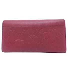 Louis Vuitton-Louis Vuitton Empreinte Portefeuille Sarah Long Wallet-Dark red