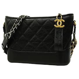 Chanel-Chanel Gabrielle Calfskin Shoulder Bag-Black