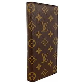 Louis Vuitton-Louis Vuitton Long Wallet Monogram Portefeuille Brazza M66540-Brown