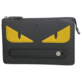 Fendi-Fendi Black Leather Clutch Bag-Black