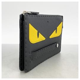 Fendi-Fendi Black Leather Clutch Bag-Black