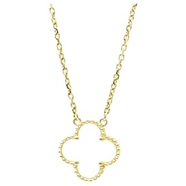 Van Cleef & Arpels-Van Cleef & Arpels Vintage Alhambra Necklace-Golden