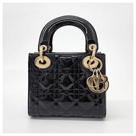 Dior-Christian Dior Patent Lady Bag Mini -Black