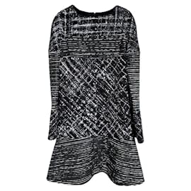 Chanel-8K$ New Tweed and Leather Runway Dress-Black