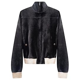 Chanel-Chanel 2018 Women's Zipped Bomber Jacket Velvet sports chic-Multiple colors