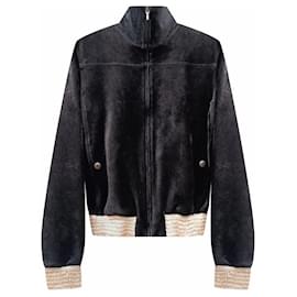 Chanel-Chanel 2018 Women's Zipped Bomber Jacket Velvet sports chic-Multiple colors