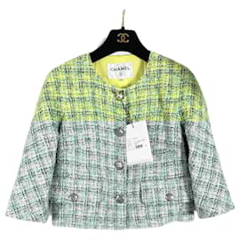 Chanel-Lime Green Lesage Tweed Jacket-Other