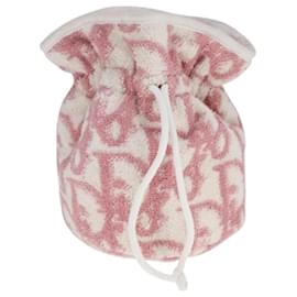 Christian Dior-Christian Dior Purse Pouch Pile Pink White Auth bs21872-Pink,White