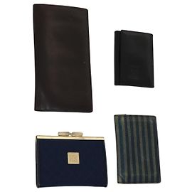 GIVENCHY Schlüsselcase Geldbörse Leder 4-Set Marine Schwarz Auth bs21638 Schwarz Marineblau