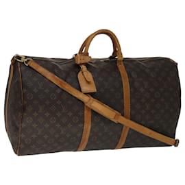 Louis Vuitton-LOUIS VUITTON Monogram Keepall Bandouliere 60 Boston Bag M41412 LV Auth 105967-Monogram