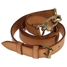 Louis Vuitton-LOUIS VUITTON Adjustable Shoulder Strap Leather 35""-42.1"" Beige Auth ar13150-Beige