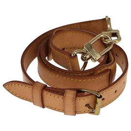 LOUIS VUITTON Cintura Spalla Regolabile in Pelle 35""-42.1"" Beige Auth ar13150 Beige