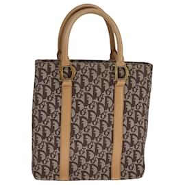 Christian Dior-Christian Dior Trotter Canvas Hand Bag Brown Gold Auth bs21990-Brown,Golden