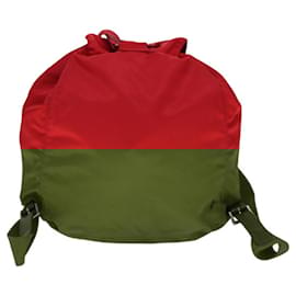 Prada-PRADA Backpack Nylon Red Auth ar13087-Red