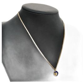 Collana Christian Dior metallo oro Auth FF4623 D'oro