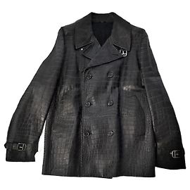 Hermès Crocodile Leather Coat Dark Blue Dark blue