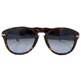 Óculos de sol Persol Steve McQueen Marrom Azul claro