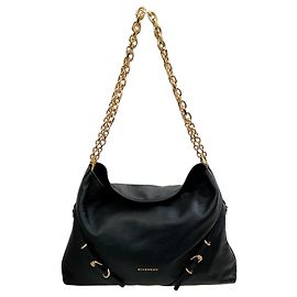 Bolsa de corrente Voyou em couro preto Givenchy Preto