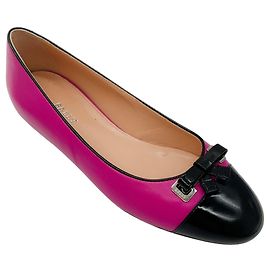 Bally Ballet Fuchsia / Preto Sofye Sapatilhas de Couro e Couro Bicolor Rosa
