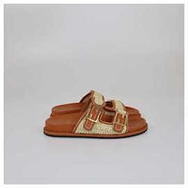 Fendi-FENDI Flats T.EU M Leather-Brown