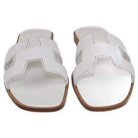 Hermès HERMES Sapatilhas T.EU Couro Branco