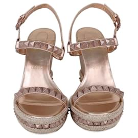 Christian Louboutin-CHRISTIAN LOUBOUTIN Espadrilles T.EU 42 Leather-Golden