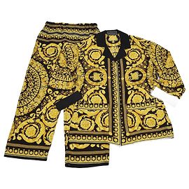 Pantaloni VERSACE T.FR 40 Seta Nero