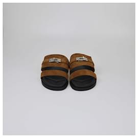 Hermès-HERMES Flats T.EU  Leather-Other