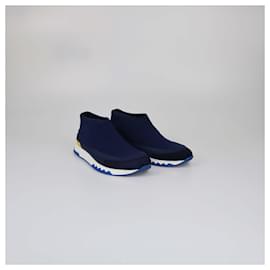 Hermès-HERMES Trainers T.EU 41 Leather-Blue