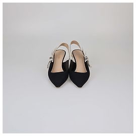 Schwarze J'Adior Slingback Sandalen von Christian Dior Schwarz