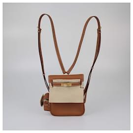 Hermès-HERMES Handbags T.  Leather-Golden