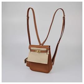 Hermès-HERMES Handbags T.  Leather-Golden