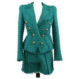 BALMAIN Hosen T.FR 36 Synthetisch Grün
