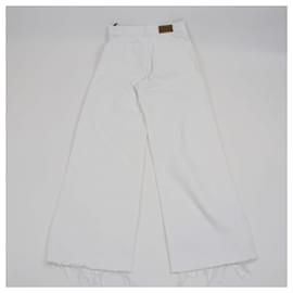 Dior-DIOR Trousers T.FR 42 Cotton-White