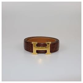 Hermès-HERMES Belts T.cm  Leather-Other