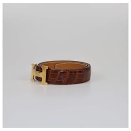 Hermès-HERMES Belts T.cm  Leather-Other