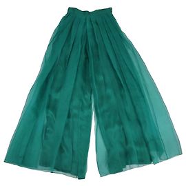 Calças DIOR T.FR Seda Verde