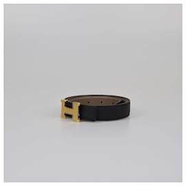Hermès-HERMES Belts T.cm  Leather-Black