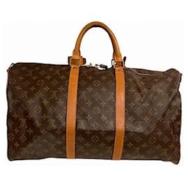 Louis Vuitton-Louis Vuitton Monogram Keepall Bandouliere 50 Bag-Brown