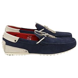 Mocassini con fiocco Tod's per Ferrari in pelle blu navy Blu Blu navy