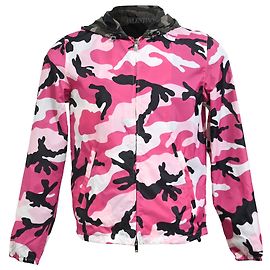 Valentino Garavani Giacca a vento camouflage Valentino in nylon rosa Rosa