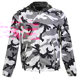 Valentino Garavani-Valentino Camouflage Windbreaker in Pink Nylon-Pink