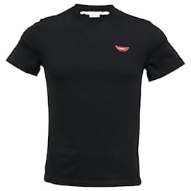 Stella Mc Cartney-Stella McCartney No Smile No Service T-Shirt in Black Cotton-Black