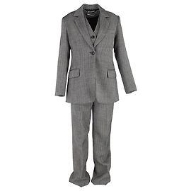 Marc by Marc Jacobs  Co Stripe 3-Piece Suit Set in Grey Wool Grey