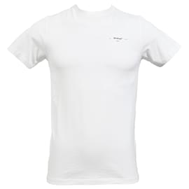 Off White-Off-White Logo Detail T-shirt in White Cotton-White,Cream