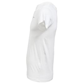 Off White-Off-White Logo Detail T-shirt in White Cotton-White,Cream