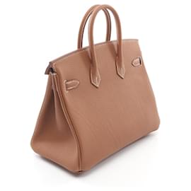 Hermès-Hermes Birkin 25 Leather Handbag Brown-Brown