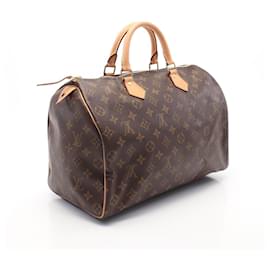 Louis Vuitton-Louis Vuitton Speedy 35 Monogram Handbag M41524-Brown